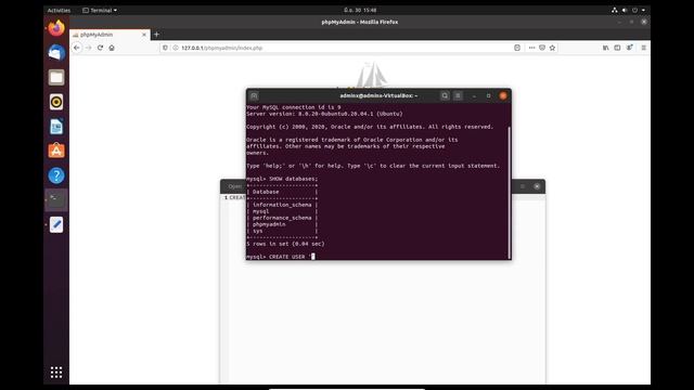 phpmyadmin create user смотреть онлайн