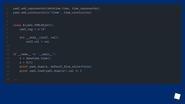 Formatting custom class output in PyYAML смотреть онлайн