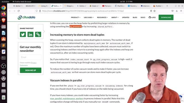 Scaling Postgres Episode 226 SQL Functions, Explain Buffers, Debug Autovacuum, RLS Multi-Tenancy смотреть онлайн