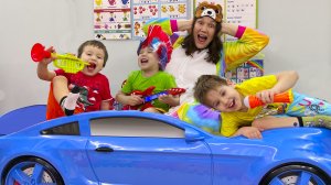 Брозаврики играют с музыкальными инструментами Развивающее видео для детей Дети весело учатся