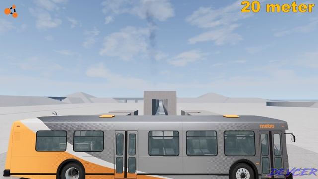 Bus vs Tank 20 Meter Crash TEST! BeamNG drive смотреть онлайн