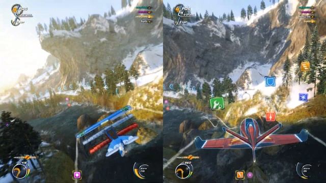 SkyDrift Infinity PC - local multiplayer (splitscreen) gameplay смотреть онлайн