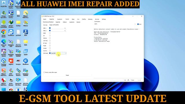 E-GSM TOOL 2.5.2 RELEASED HUAWEI IMEI REPAIR ADDED HISILICON, MTK, QUALCOMM |HUAWEI ID REMOVE|FRP| смотреть онлайн