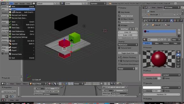Blender 3D 2.6 & Gamekit Android 3D Game Test On Nexus 7