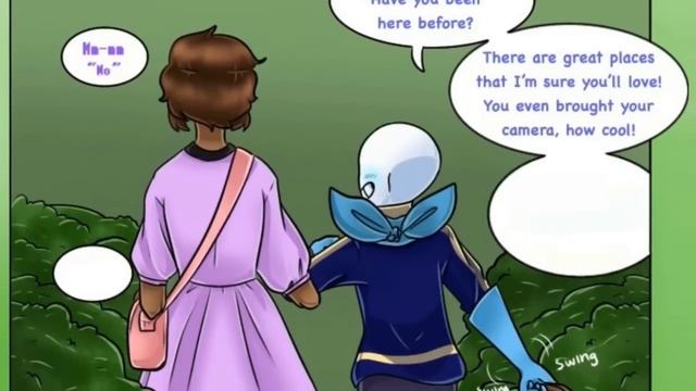 Underswap Sans and Frisk - Dating Start【 Undertale Comic Dub Compilation 】 смотреть онлайн