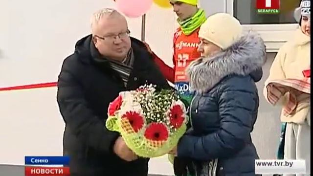 На малой родине Ирины Кривко в городе Сенно открылась современная биатлонная база смотреть онлайн