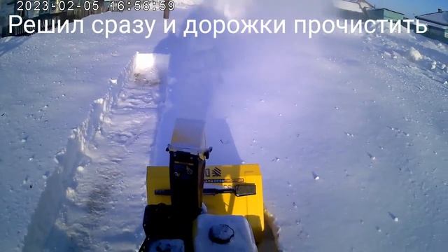 Заволило снегом! Снегоуборочник,, DENZEL,, испытания боем!!! смотреть онлайн