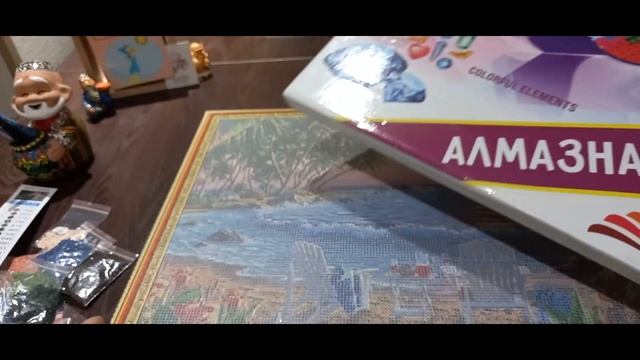 Алмазная мозаика, распаковка картин.