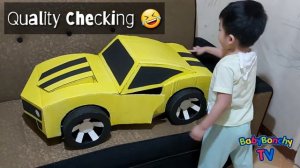 Bumblebee DIY Costume | Transformers | How to make Bumblebee Costume out of cardboard for your kids