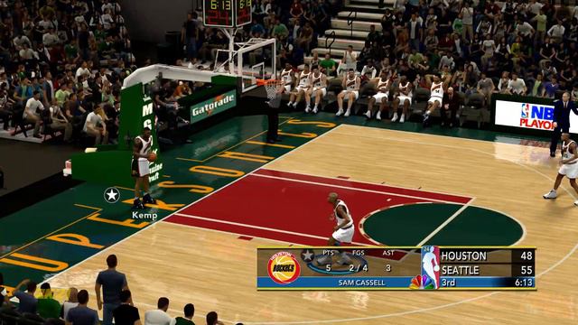 NBA 2K Houston Rockets '95 vs Seattle SuperSonics '96 - Clyde the Glide vs The Glove! смотреть онлайн