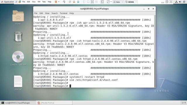 Configuration APACHE (HTTP ) avec VirtualHost - CENTOS 7 смотреть онлайн