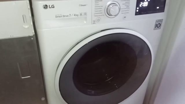 LG Washer dryer 7/4 kg F2J6HG0W Cotton 40.c + "Standart" dry Final Spin смотреть онлайн