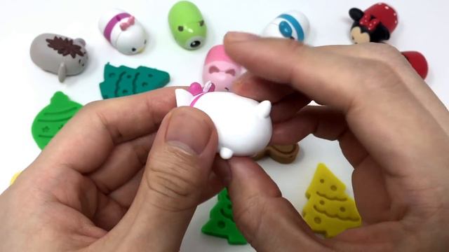 Play-Doh Christmas Ornaments Disney Tsum Tsum(ツムツム) Mickey & Friends Surprise Toys Learn Colors смотреть онлайн