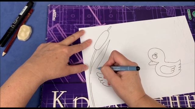 Как нарисовать утку карандашами  How to draw a duck with pencils  easy drawing