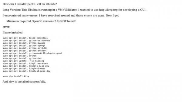 How to install OpenGL version 2.0?