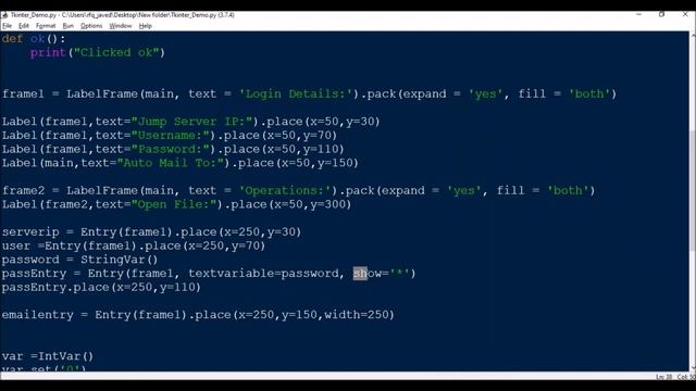 Tkinter Widget UI development || Frame || Password Entry Box || Checkbutton || BrowseFile Button смотреть онлайн