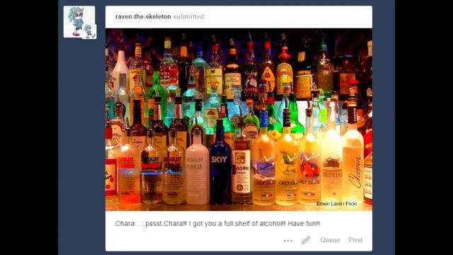 Reaction to drunk chara sans me frisk ❤️ (Chara actually got drunk) смотреть онлайн