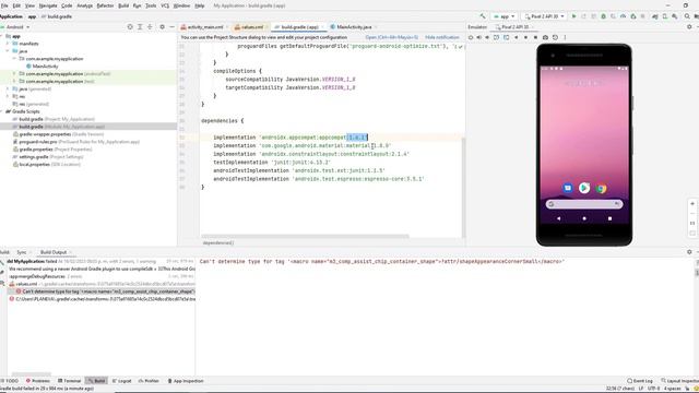 SOLUCIÓN ERROR Android Studio: Can't determine type for tag 'macro name="m3..."' смотреть онлайн