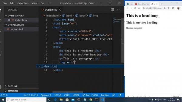 Visual Studio Code Live Server Extension to Run Code on Local Development Server Full Demo Video