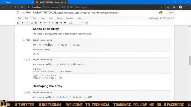 what is numpy in python Tutorial 4 : Import, ndarray, arrange .. смотреть онлайн