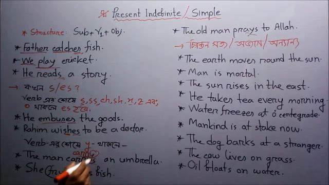 Learn Tense English grammar in Bangla/ Present Simple- Part 1 смотреть онлайн