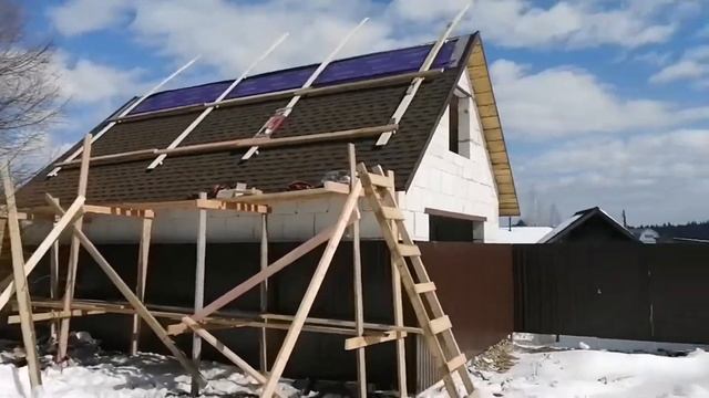 ДВУХСКАТНАЯ КРЫША, МЯГКАЯ ЧЕРЕПИЦА ШИНГЛАС, 2ЧАСТЬ ОКОНЧАНИЕ