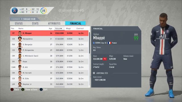 99 OVR KYLIAN MBAPPE IN FIFA 20 Career Mode (DYNAMIC POTENTIAL)