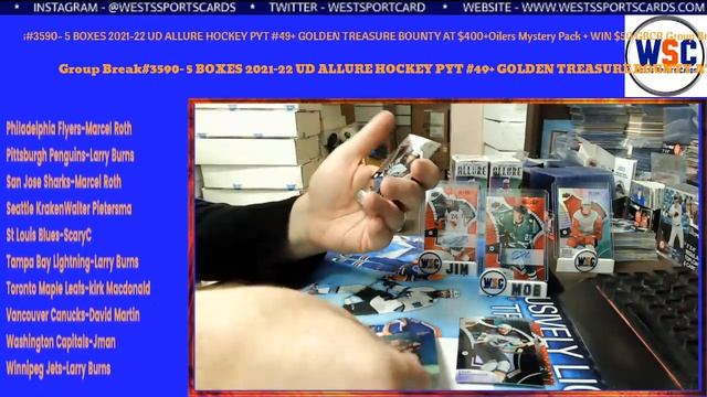 Group Break#3590- 5 BOXES 2021-22 UD ALLURE HOCKEY PYT #49+ GOLDEN TREASURE BOUNTY AT $400+Oilers M смотреть онлайн