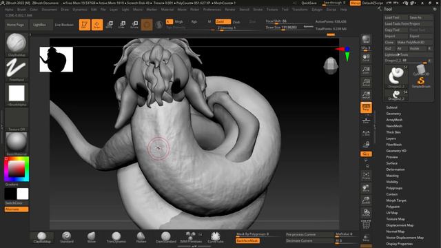 Скульпт Дракона. Истории из жизни. Хейтеры. Timelapse Dragon. Zbrush. смотреть онлайн