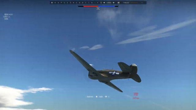 War Thunder Arcade Mode 8kill P-40E-1 , F4U-1a смотреть онлайн