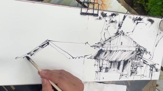 Travel Sketching Monastery | BaoHong Handmade Sketchbook смотреть онлайн