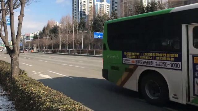 광주 마을버스 720번 2019년식 NEW BS090 목련마을6단지 정류장 발차 смотреть онлайн