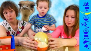 Страусиное яйцо КИНДЕР - что внутри?