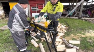 Тест- драйв дровокола Champion. Дровокол против колуна.