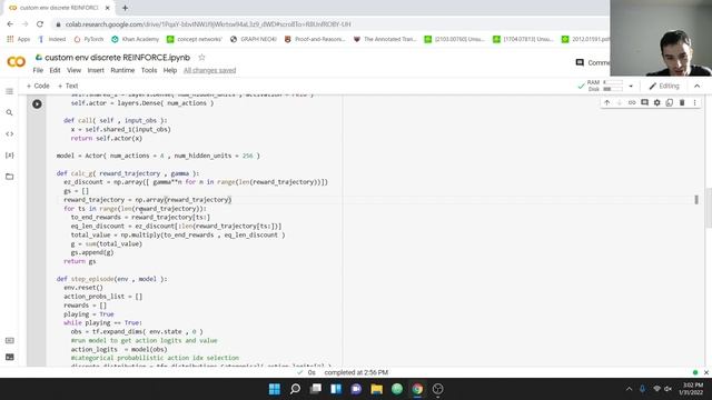 Custom python env, discrete REINFORCE in tensorflow смотреть онлайн