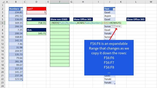 Get Last 5 in Column, Then Add, Average & Display. Six Amazing Examples. Excel Magic Trick 1650. смотреть онлайн