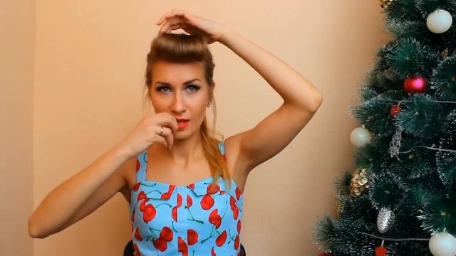 Ретро прическа Pin up style hair tutorial смотреть онлайн