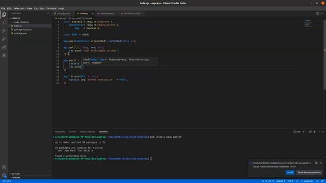 Writing a post request in node.js using express (2) смотреть онлайн