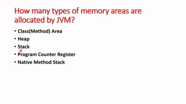 How Many Types of Memory areas are allocated by JVM? смотреть онлайн