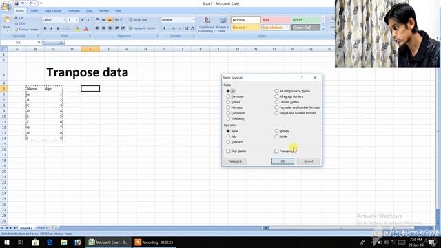 Change Horizontal Data to Vertical - Excel Transpose Function || By CA Devashish Kogata смотреть онлайн