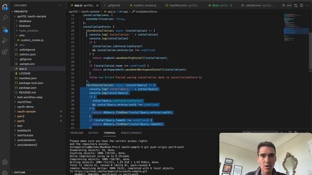 Build your first Slack Bolt App Pt 3: OAuth & Storing User Credentials (w/ MongoDB) смотреть онлайн