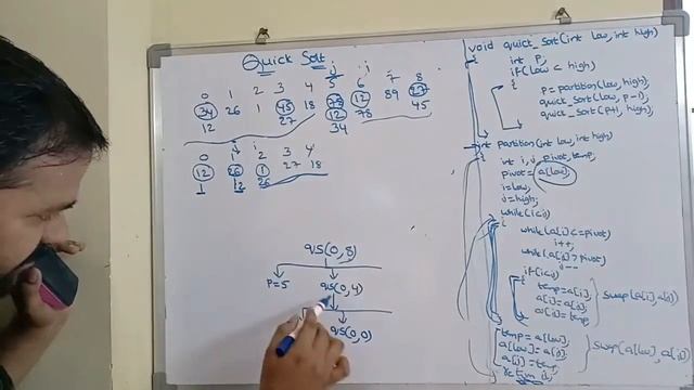 Quick Sort || Algorithm || Example Tracing || Program || Time Complexity || Analysis || DAA | DS смотреть онлайн