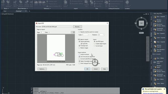 PDF to DWG in AutoCAD смотреть онлайн
