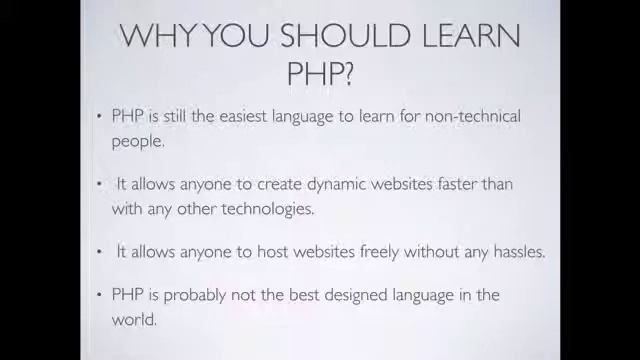 PHP Introduction : Why PHP? смотреть онлайн