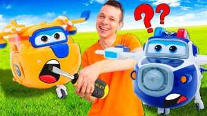 Супер Крылья летают со своими питомцами. Самолетики трансформируются! Видео для детей про игрушки