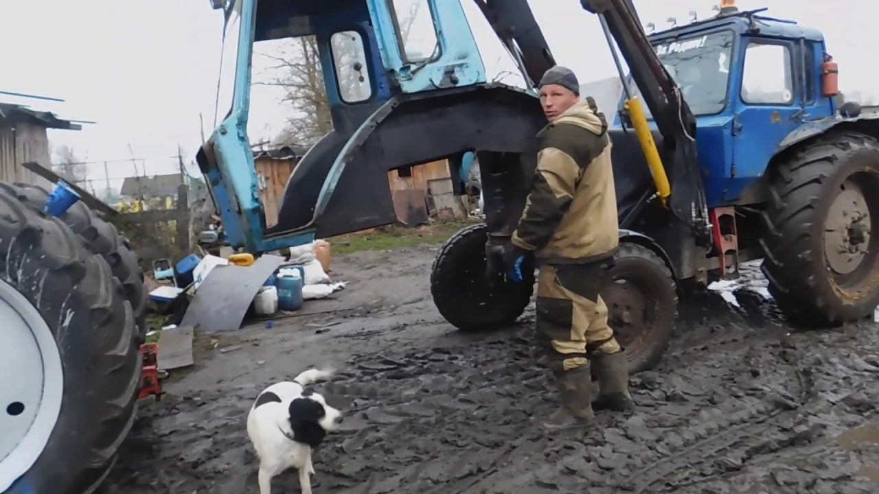 Продолжение ремонта МТЗ80. Ставим кабину! смотреть онлайн