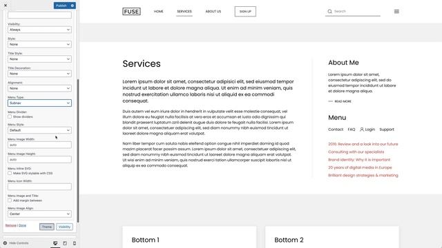 Setting the Widget Menu Options | YOOtheme Documentation (WordPress) смотреть онлайн