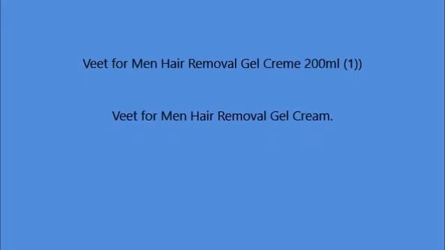 Veet for Men Hair Removal Gel Creme 200ml 1 смотреть онлайн