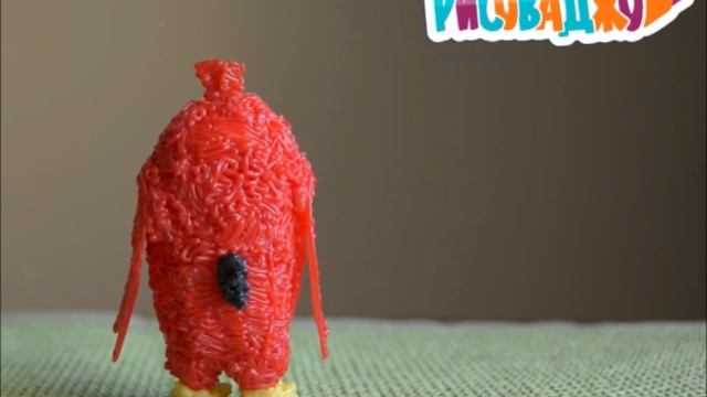 Создание Angry Bird 3D-ручкой Myriwell! смотреть онлайн