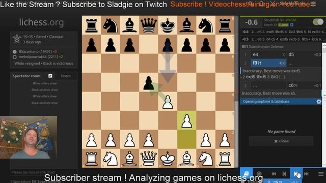 IM Will Paschall Thursday Subscriber Stream W/game Analysis On Lichess